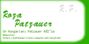 roza patzauer business card
